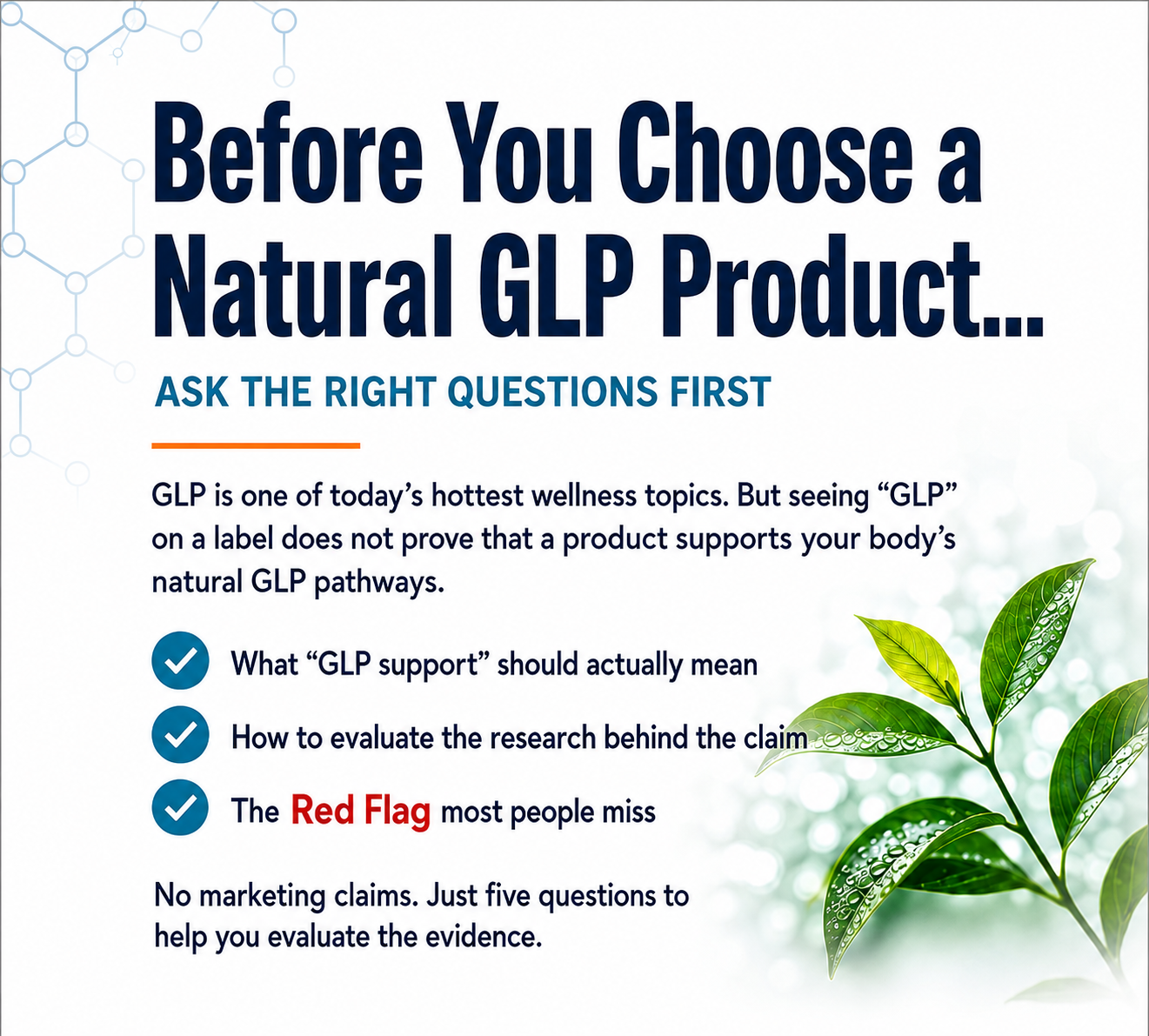 Before You Choose a Natural GLP Product - Free 1-Page Consumer Checklist